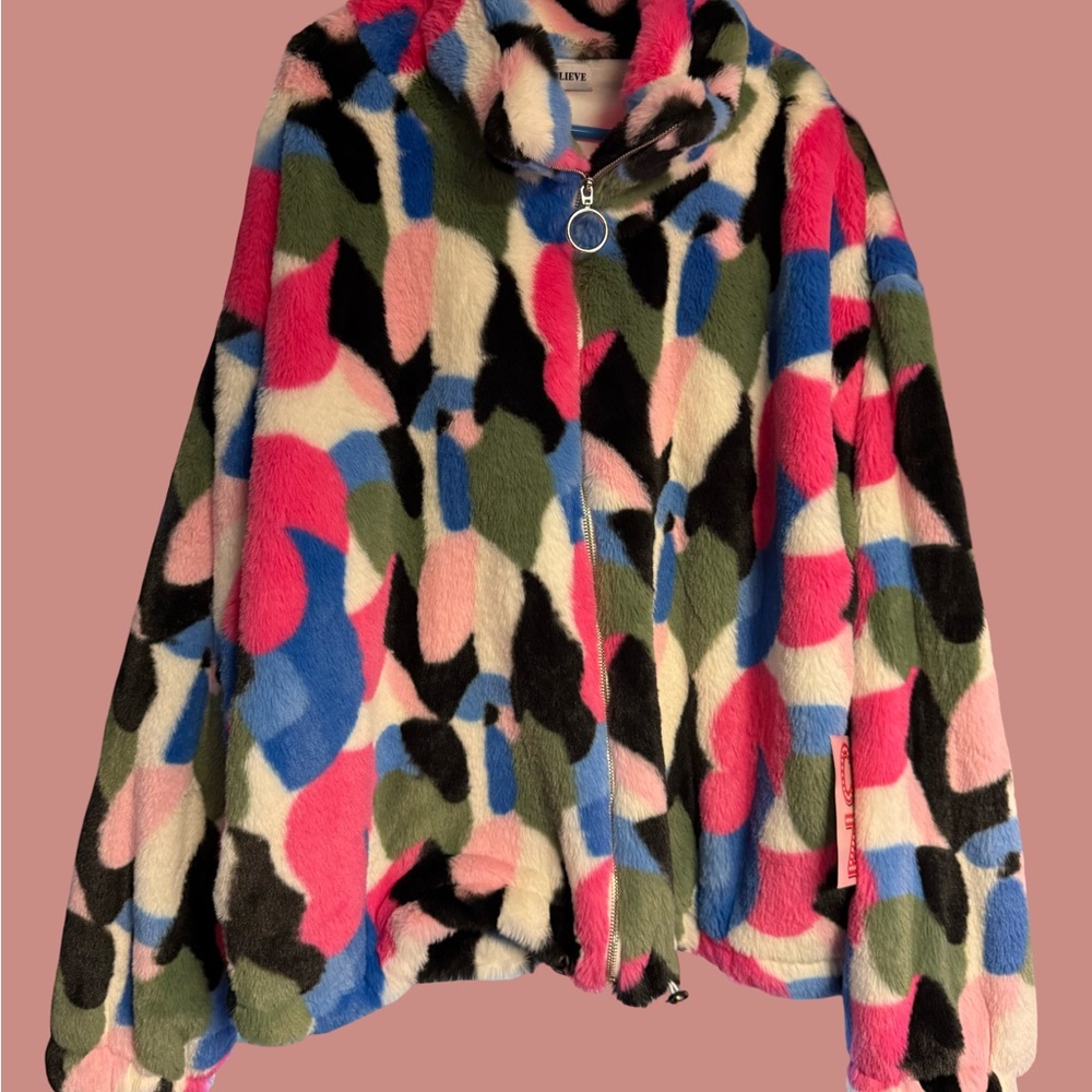 Colorful Camouflage Fleece Jacket
